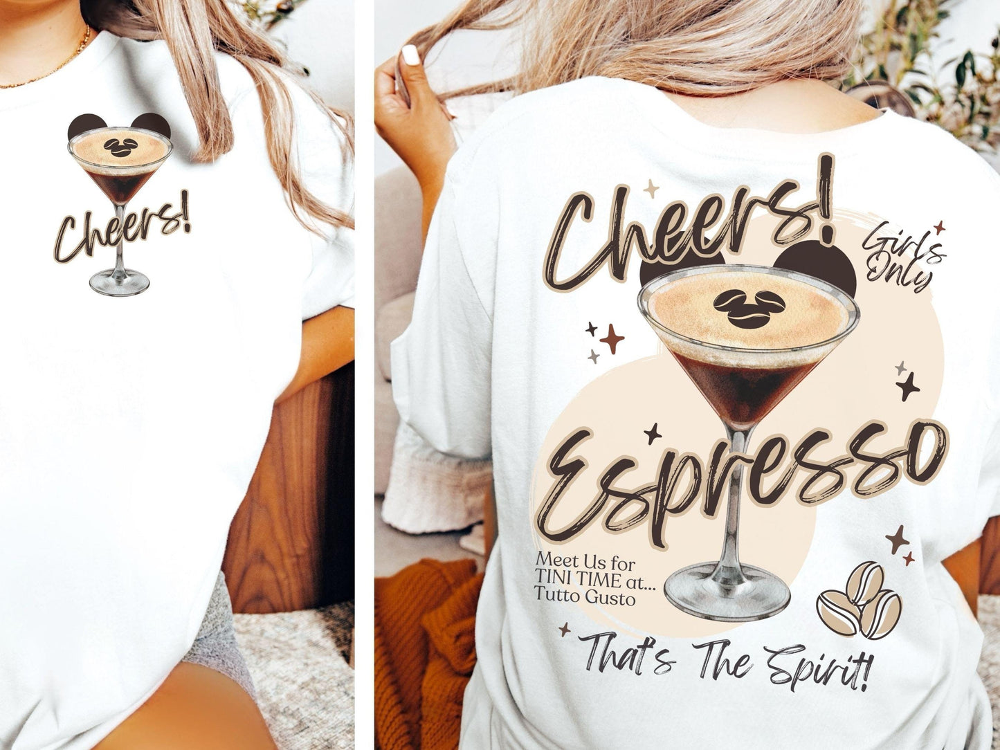 Espresso Martini Theme Park Tee, Tutto Gusto EPCOT Comfort Colors Girls Trip Shirt