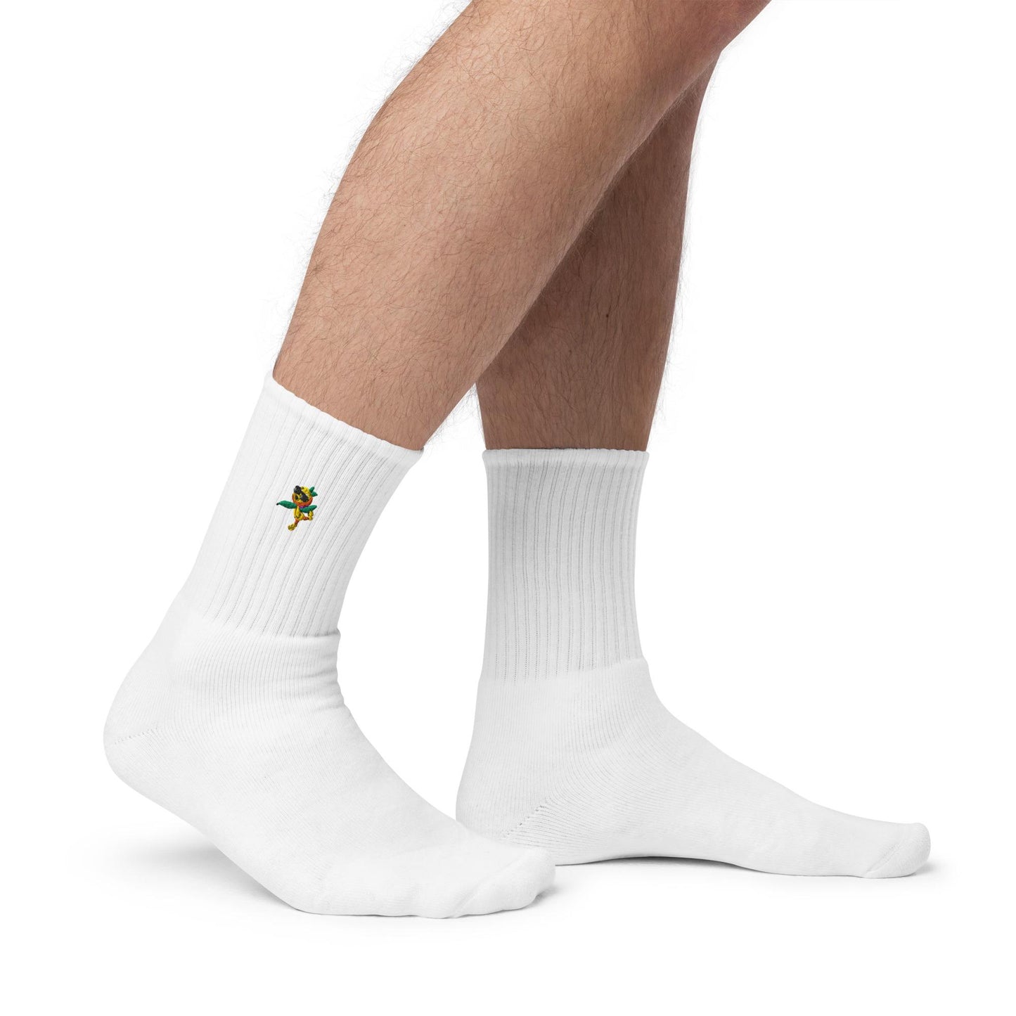 Subtle Trendy Orange Bird EPCOT Inspired Embroidered Icon Crew Socks, Orange Bird, Disney Crew Socks