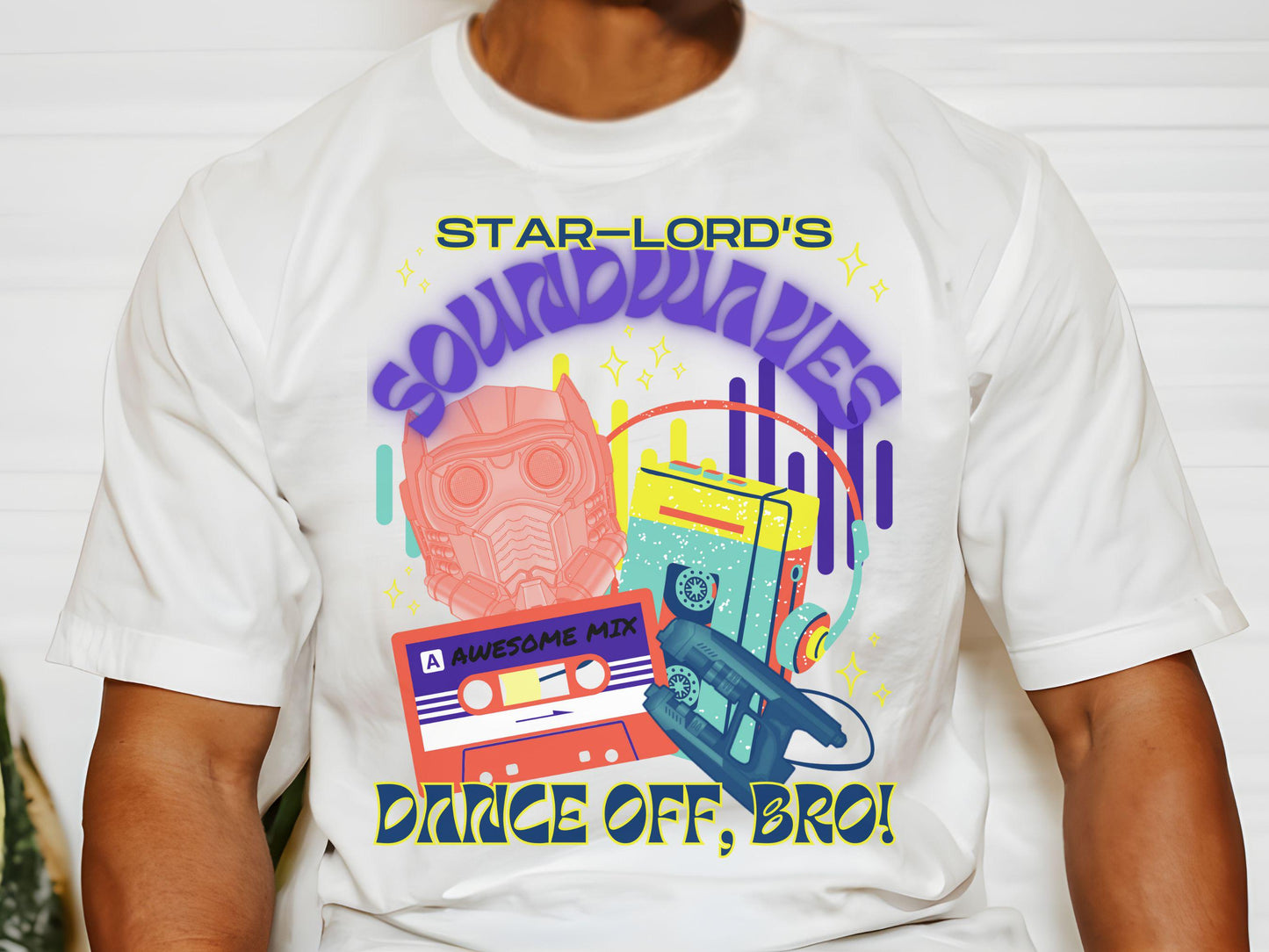 Star-Lord Soundwaves T-Shirt: Guardians of the Galaxy Bella Canvas Tee