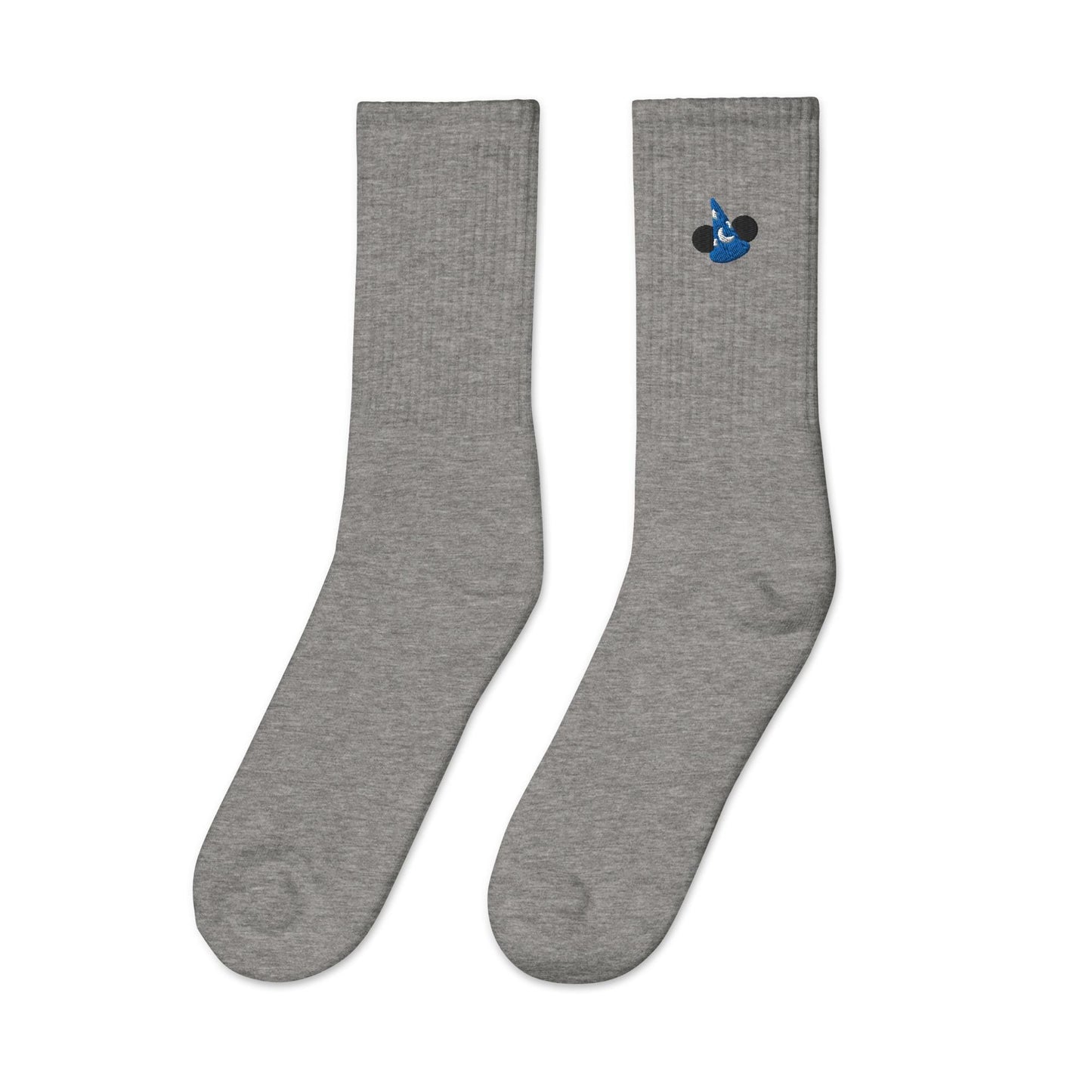 Embroidered Sorcerer Mickey Crew Socks, Disney Inspired, USA Made