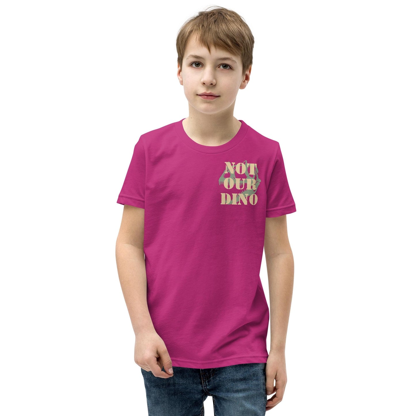 Not Our Dino Youth Shirt, Dinoland Design