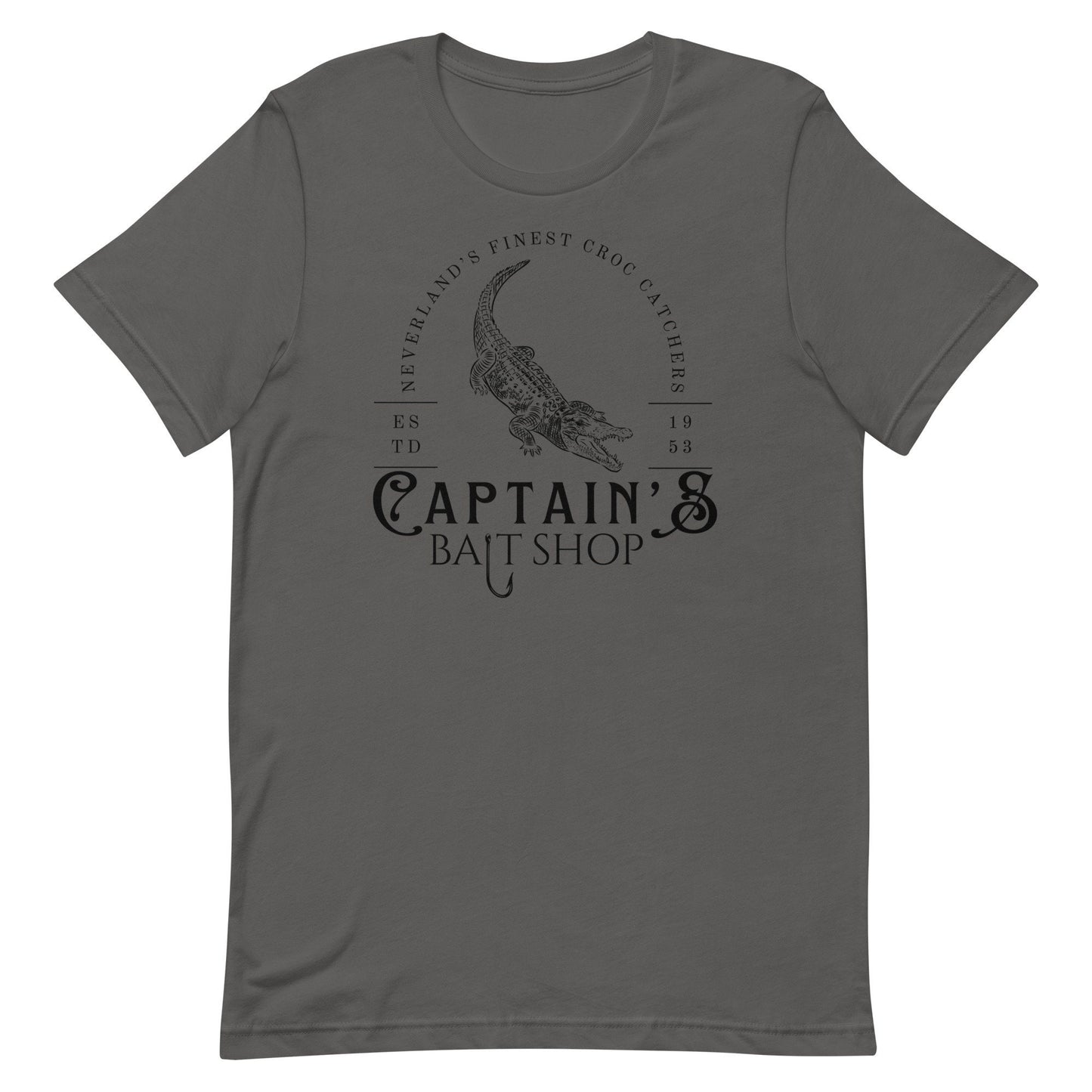 Captain's Bait Shop Bella Canvas Shirt, Subtle Disney Peter Pan Design