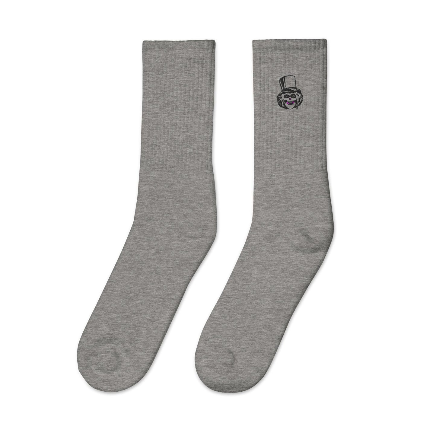 Hatbox Ghost Embroidered Socks, Haunted Mansion Disney Park Apparel