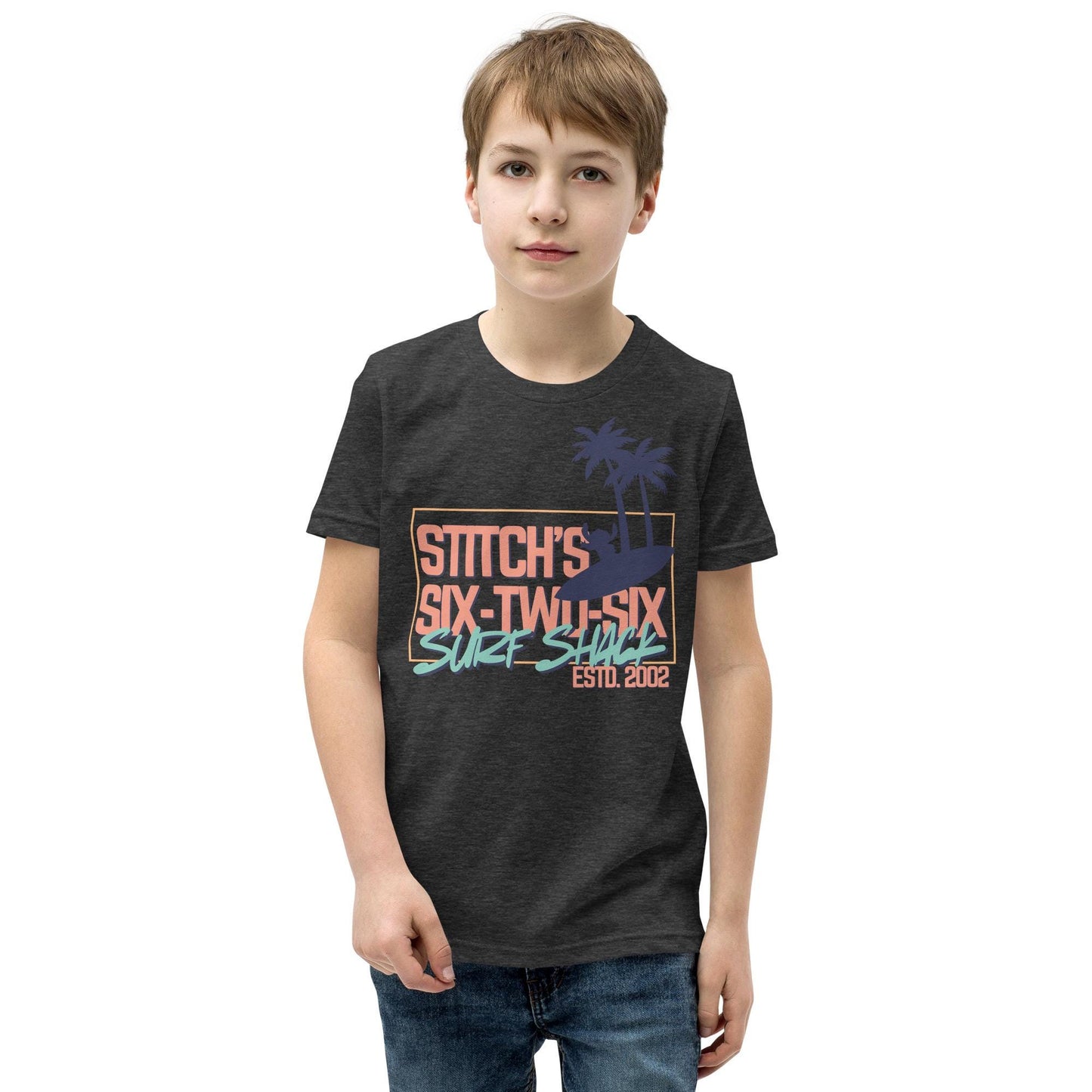 Stitch's Surf Shack Youth Tee, Disney Ohana Bella Canvas Shirt