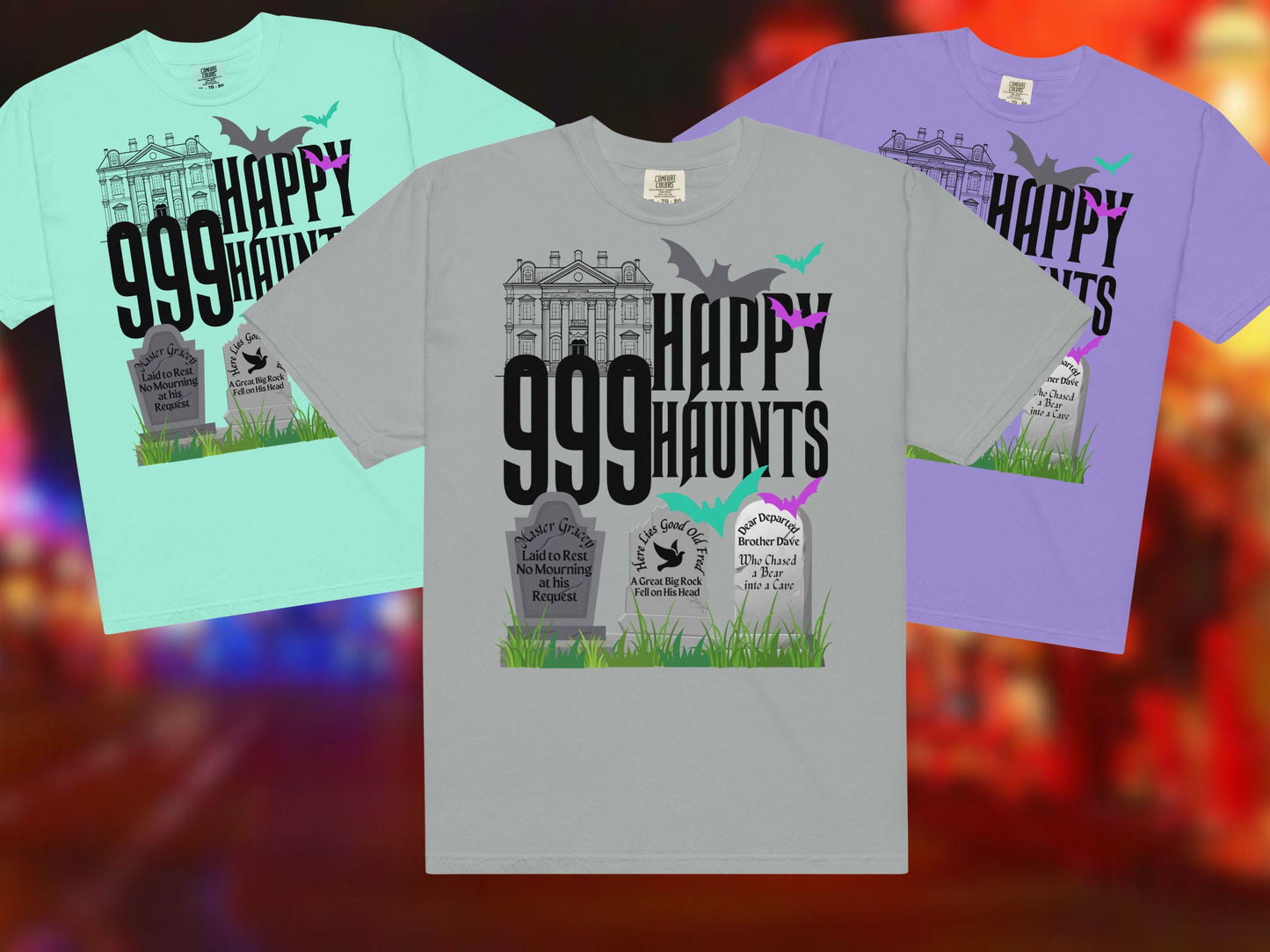 Haunted Mansion Comfort Colors Shirt, 999 Happy Haunts, Disney Adult Tee