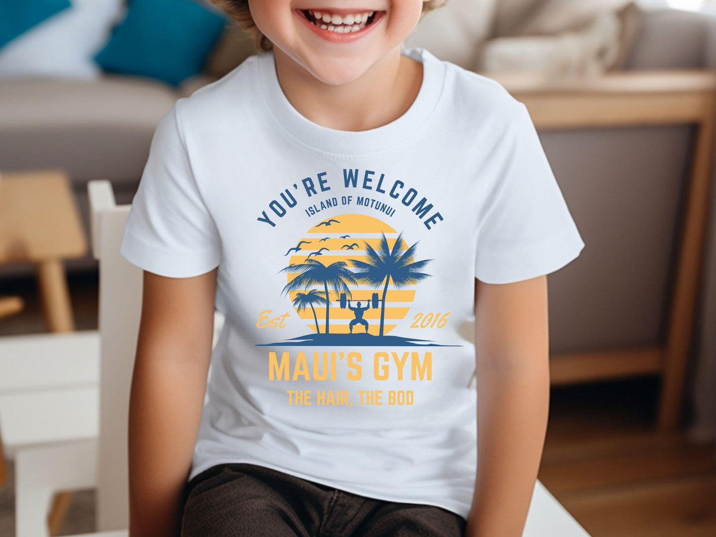 Maui's Gym Youth T-Shirt, Subtle Theme Park Shirt, Disney Family Shirts