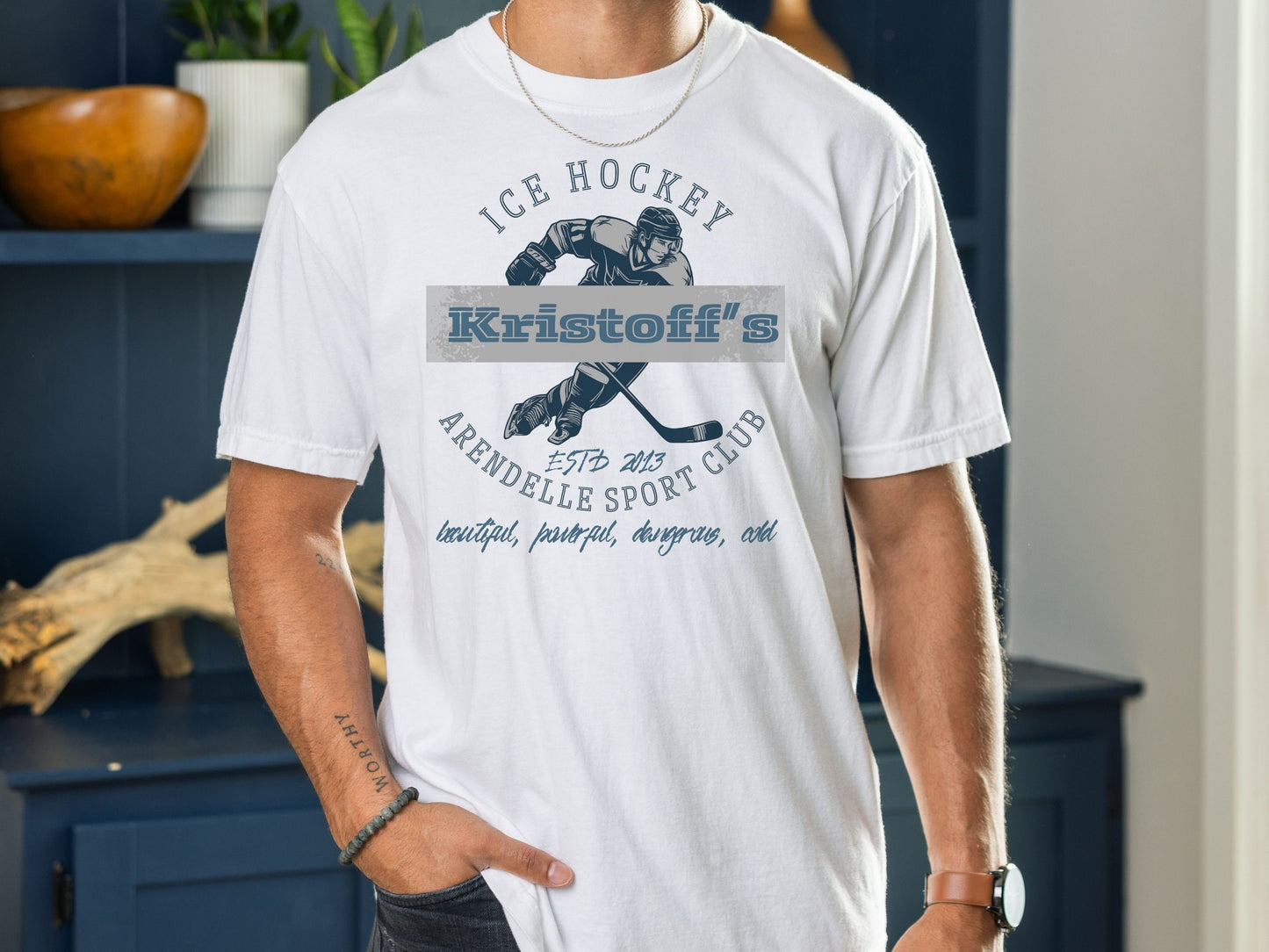 Kristoff's Ice Hockey T-Shirt, Comfort Colors Disney Family Shirt