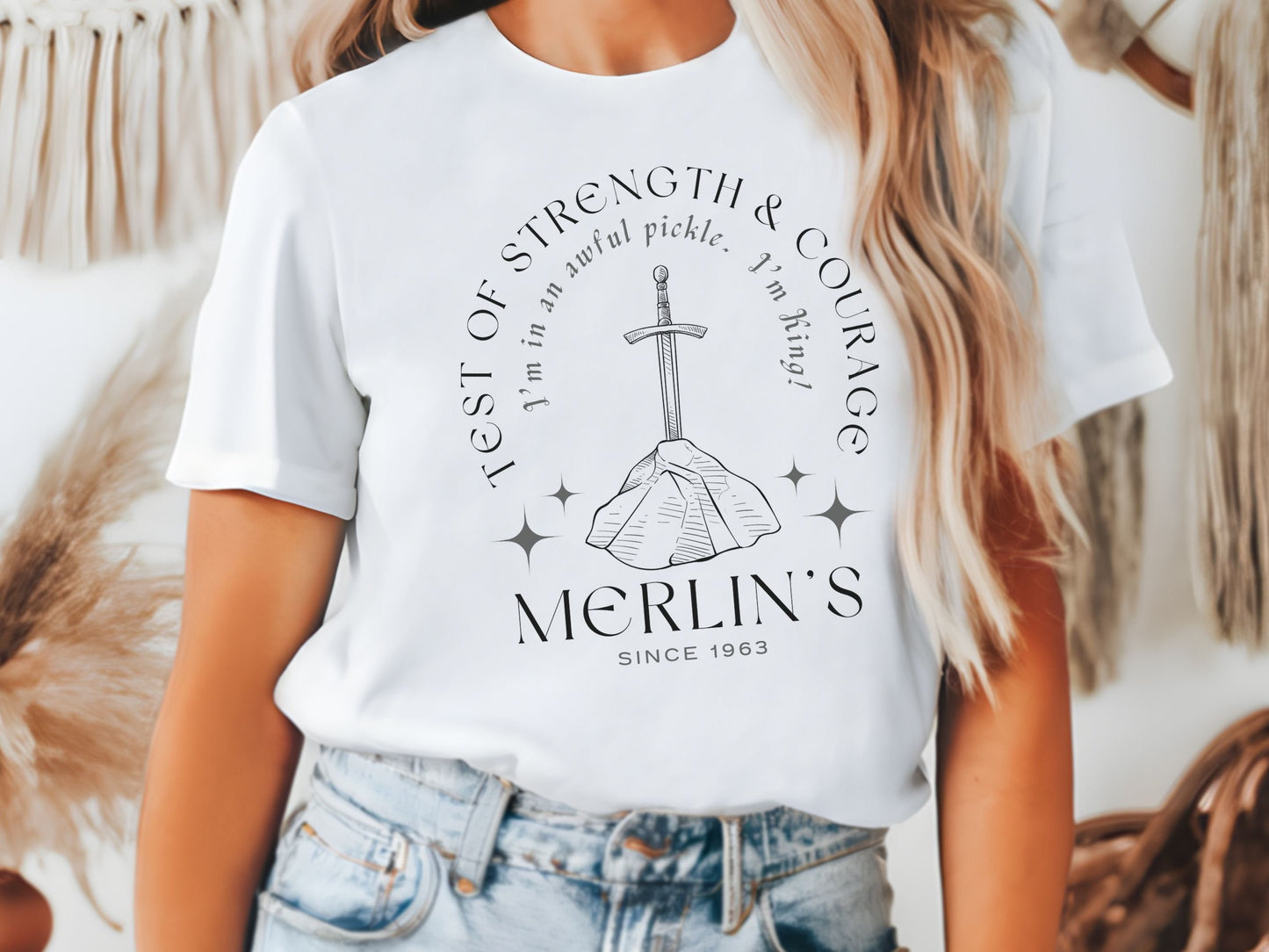 Merlin's Test of Strength Disney Shirt, Bella Canvas Unisex Tee