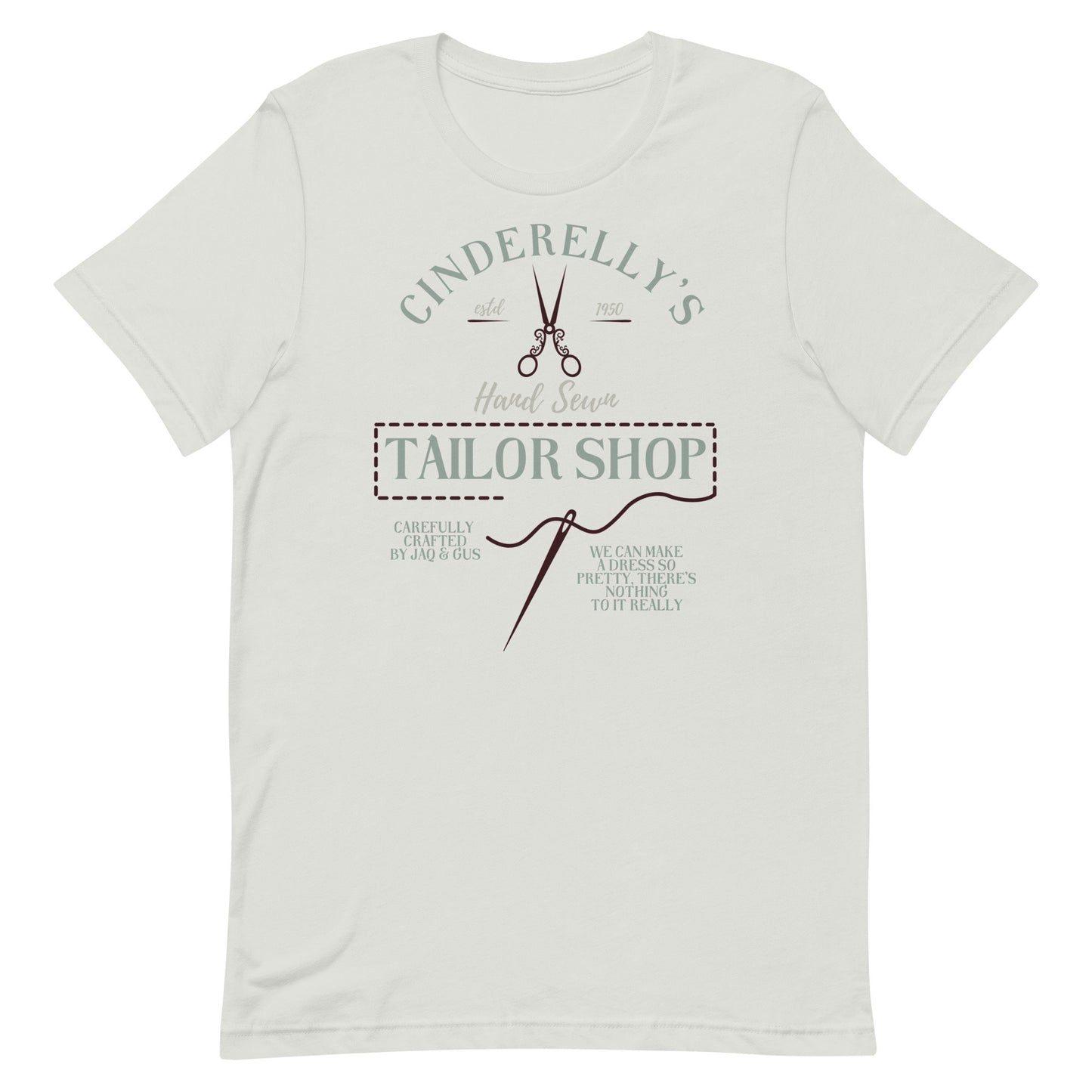 Cinderelly's Tailor Shop Shirt, Subtle Disney Bella Canvas Tee