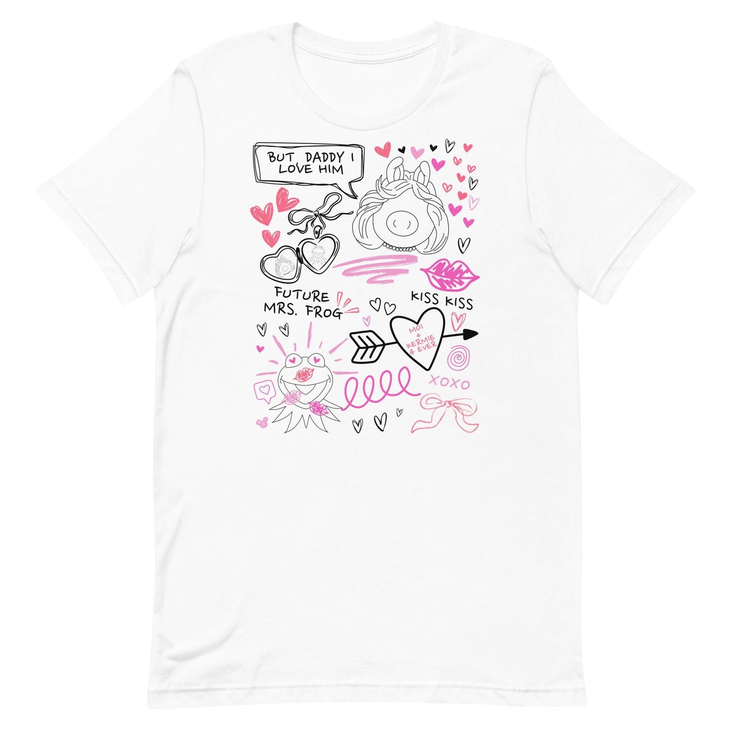 Miss Piggy & Kermit Doodle Sketch Shirt, Subtle Disney Inspired Tee