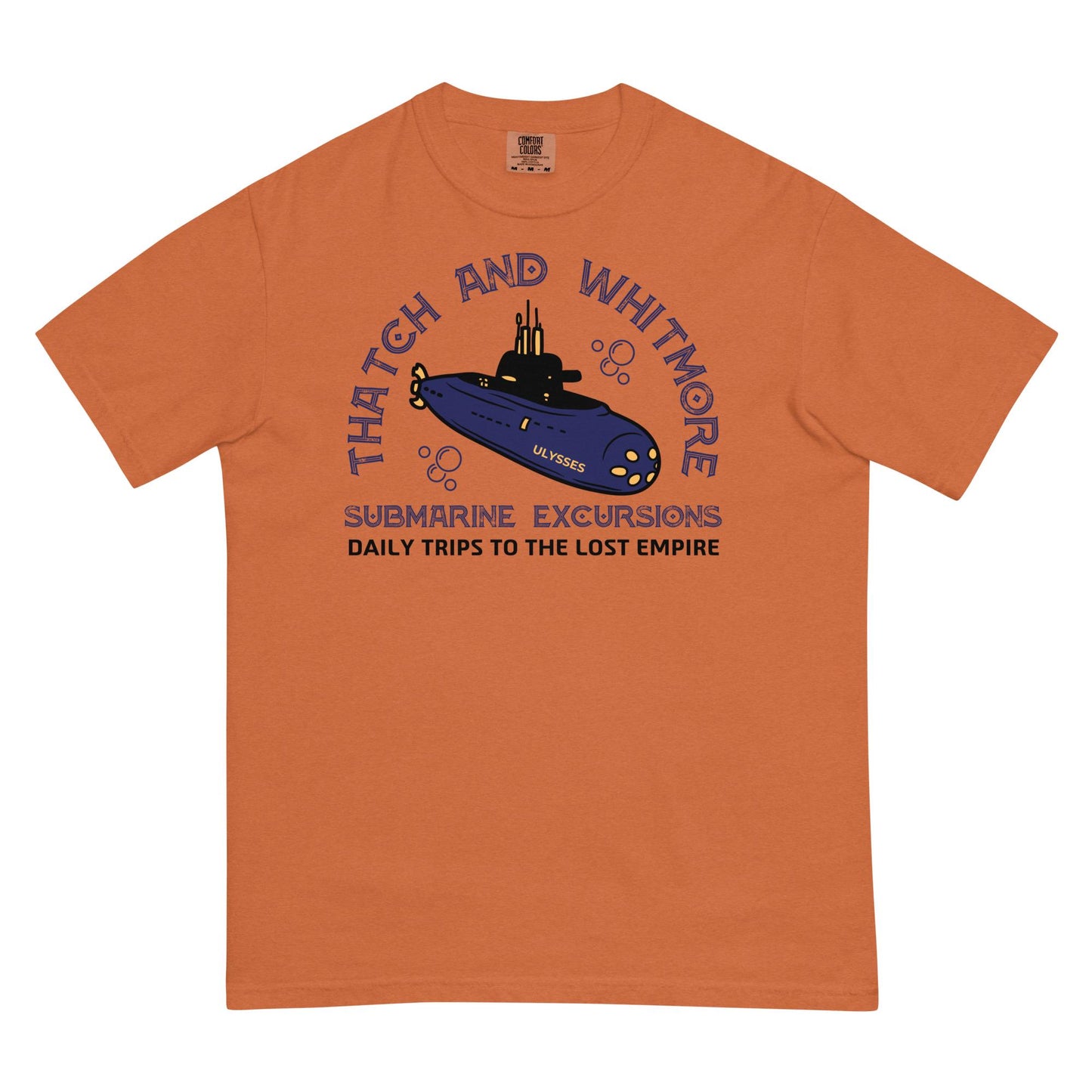 Atlantis Submarine Comfort Colors Shirt, Thatch and Whitmore, Disney Inspired
