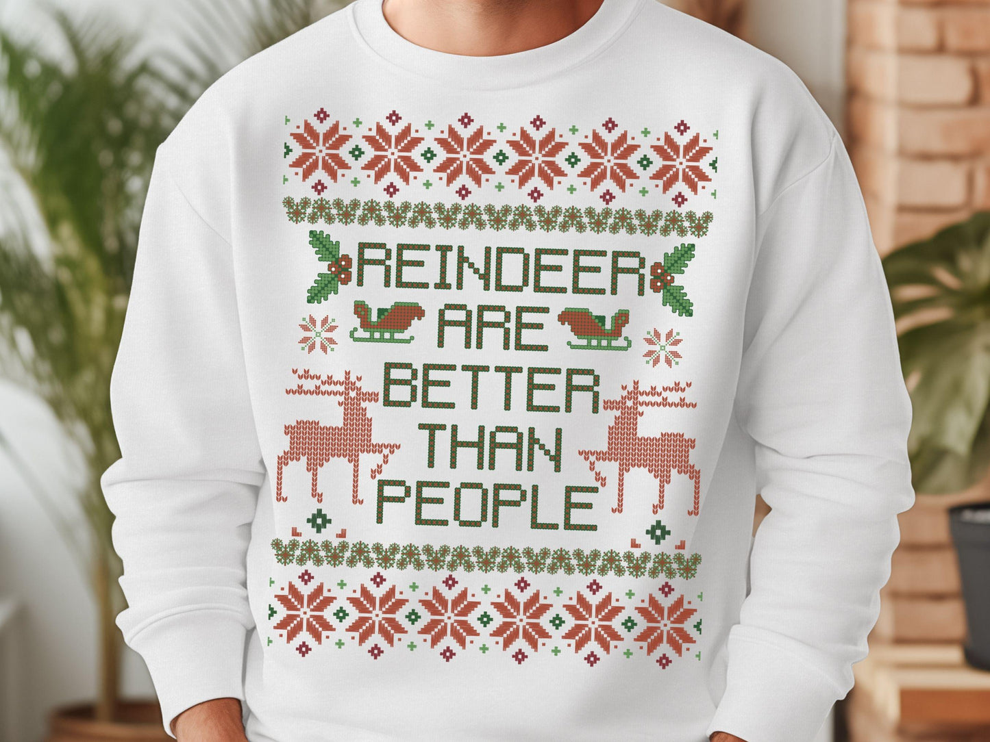 Frozen Christmas Sweatshirt, Reindeer are Better, Disney EPCOT Family Shirt