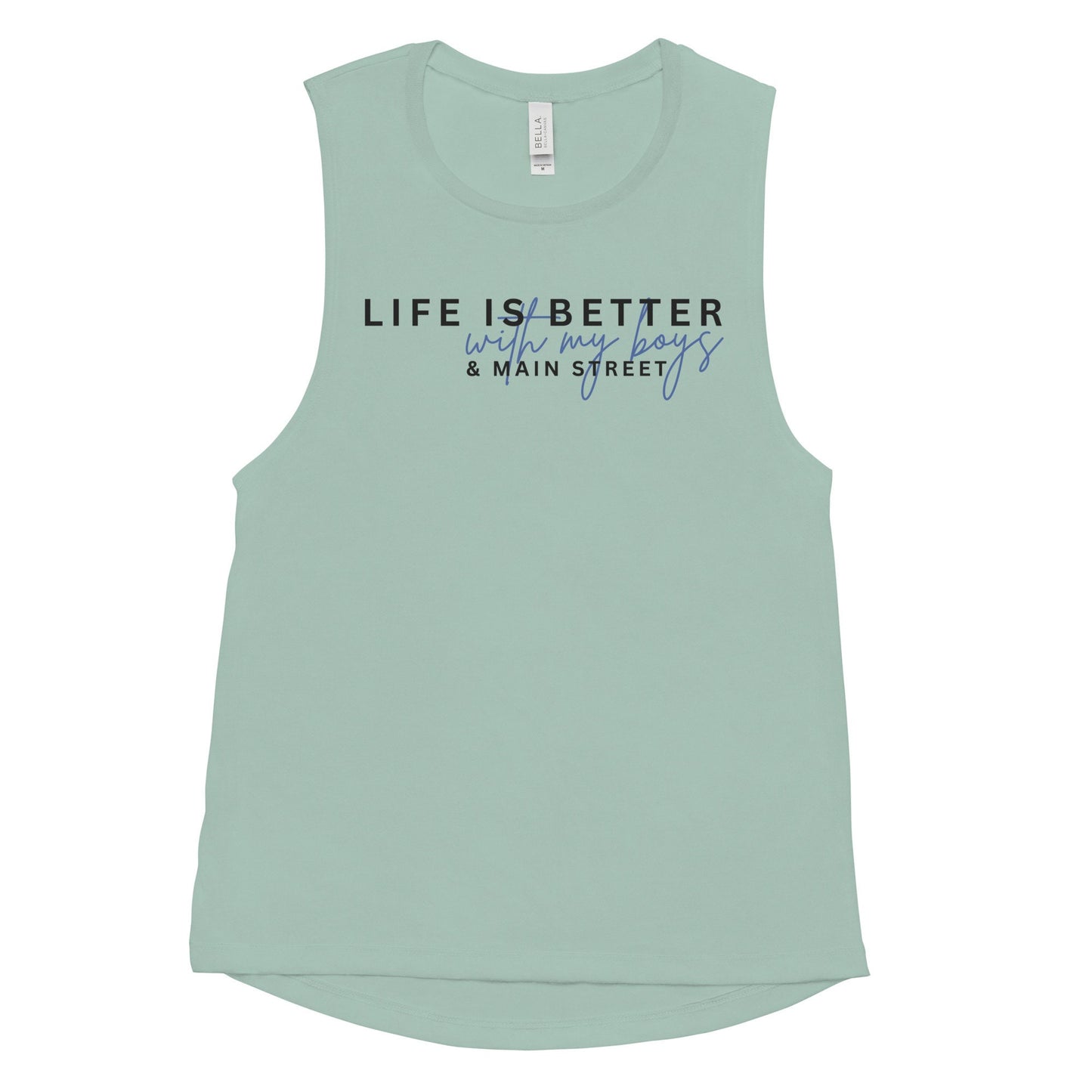 Disney Mom Bella Canvas Muscle Tank, Life is Better With My Boys Shirt