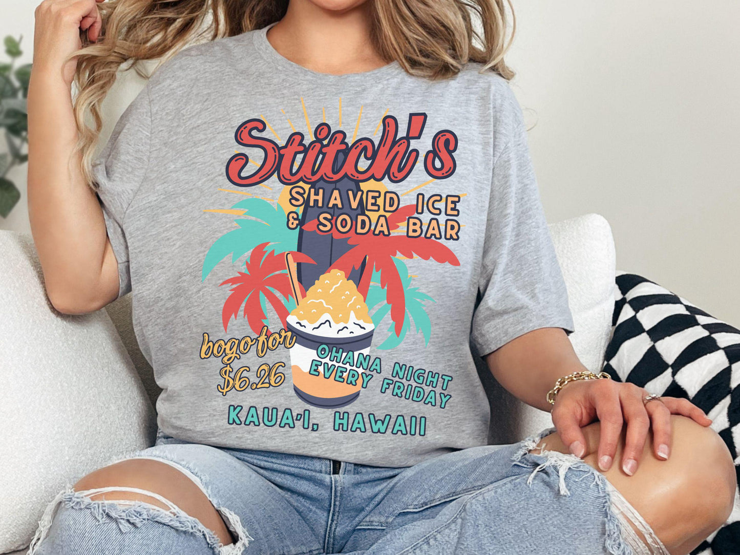 Stitch's Shaved Ice Bella Canvas Disney Shirt