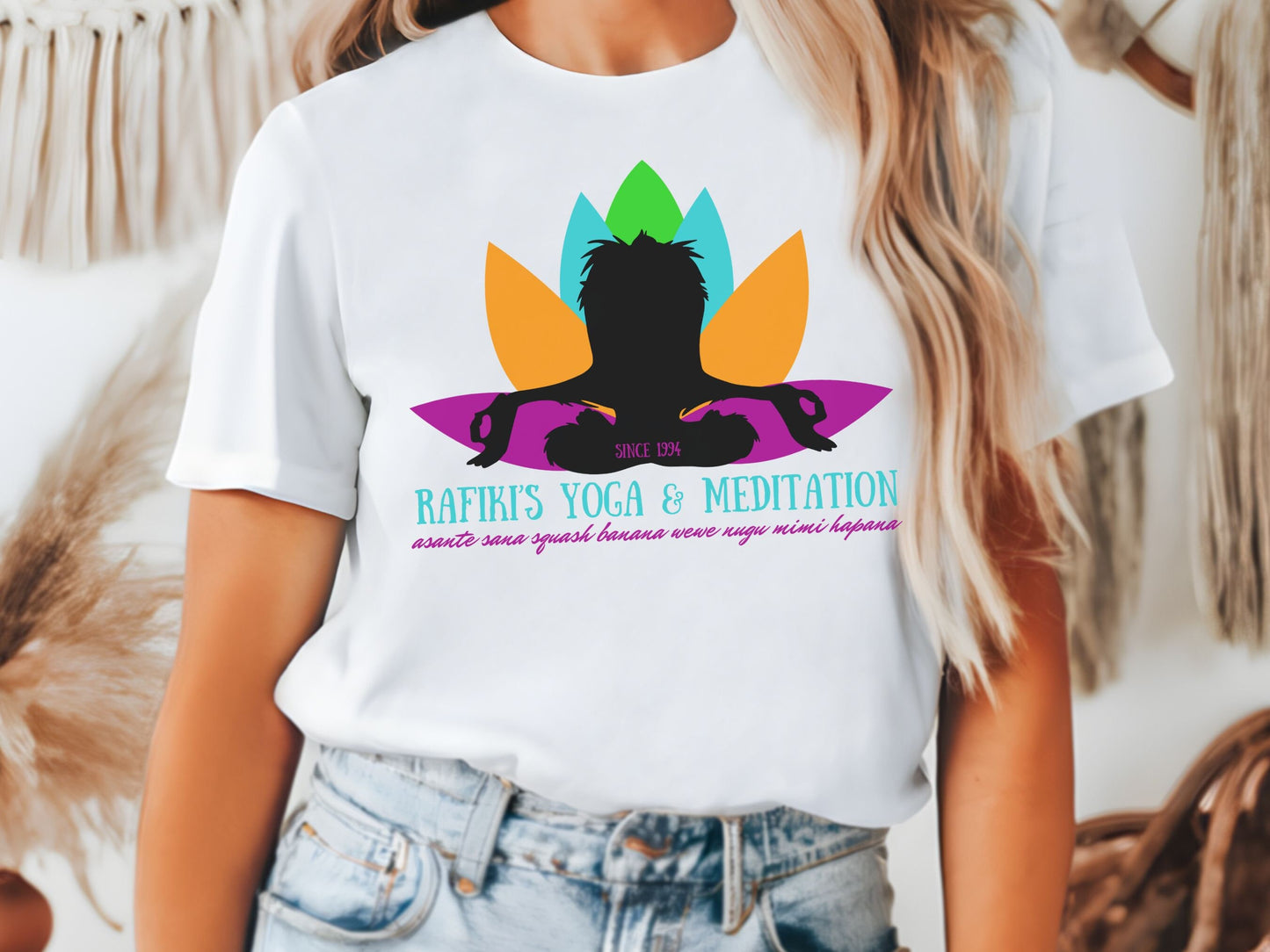Rafiki's Yoga Meditation Shirt, Lion King, Bella Canvas Tee