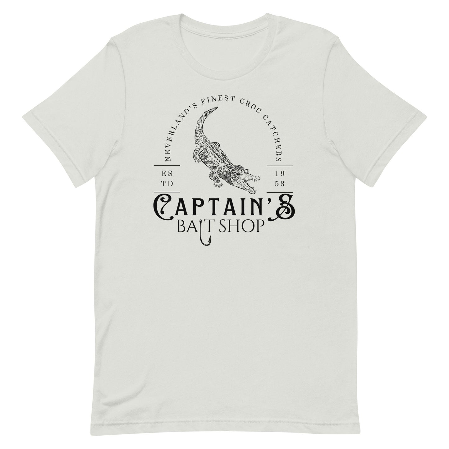 Captain's Bait Shop Bella Canvas Shirt, Subtle Disney Peter Pan Design