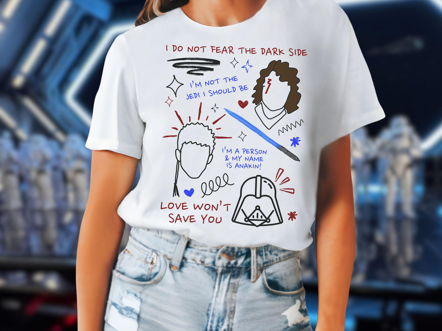 Anakin Skywalker Star Wars Shirt: Trendy Sketch Tee