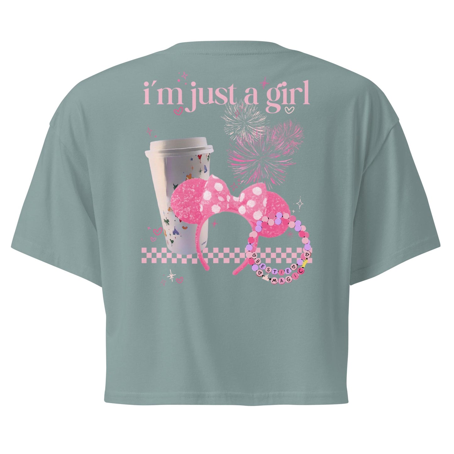 Disney Trip Crop Top, I'm Just A Girl, Soft Cotton Tee