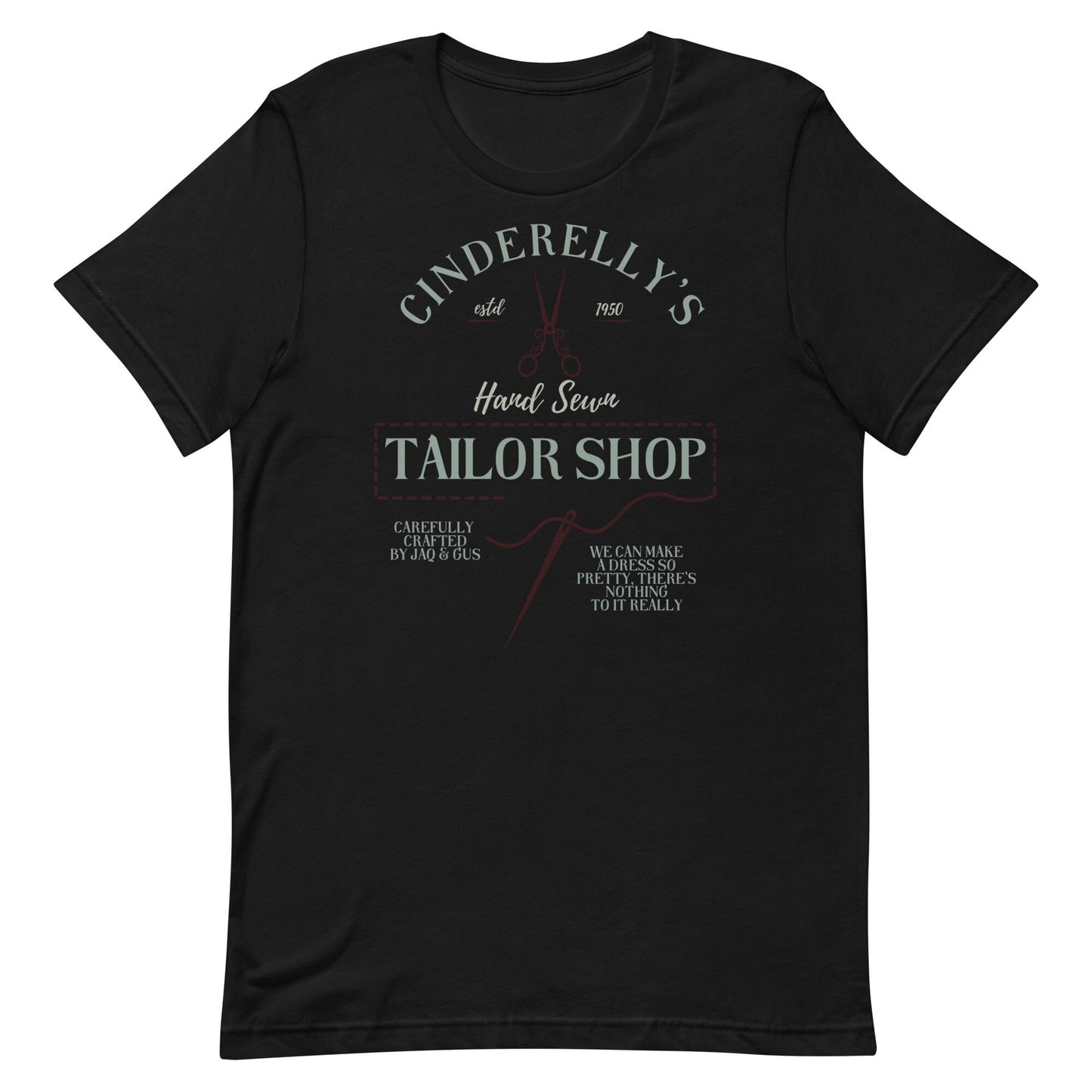 Cinderelly's Tailor Shop Shirt, Subtle Disney Bella Canvas Tee