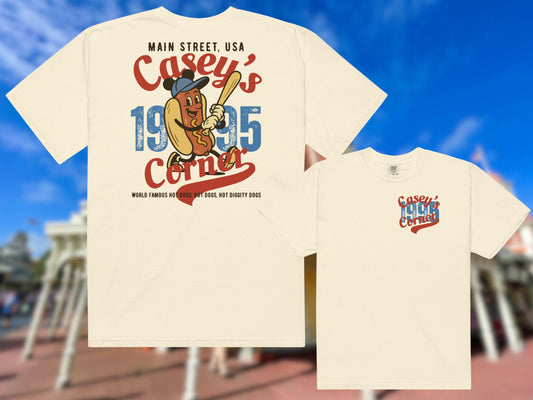 Casey's Corner Comfort Colors Shirt, Main Street USA Disney Tee