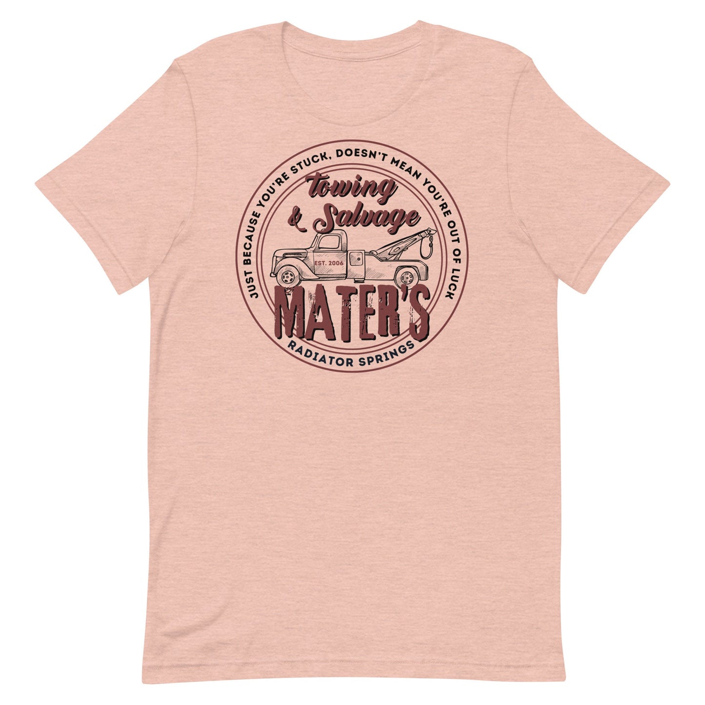 Mater's Towing Co. Bella Canvas T-Shirt, Subtle Disney Cars Design