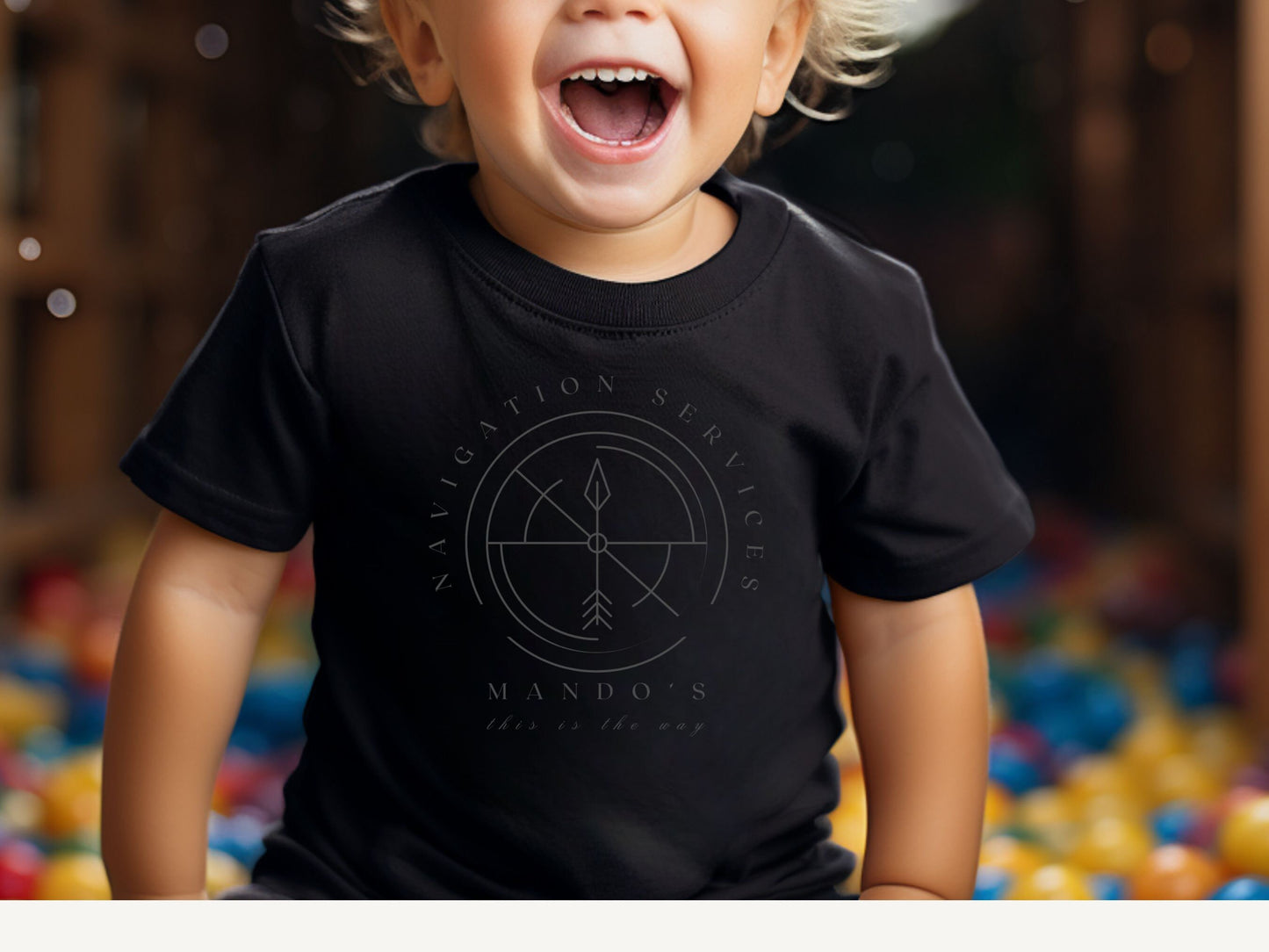 Mando's Navigation Services,  Bella Canvas Toddler Short Sleeve T-Shirt, Subtle Disney Matching Family Shirts