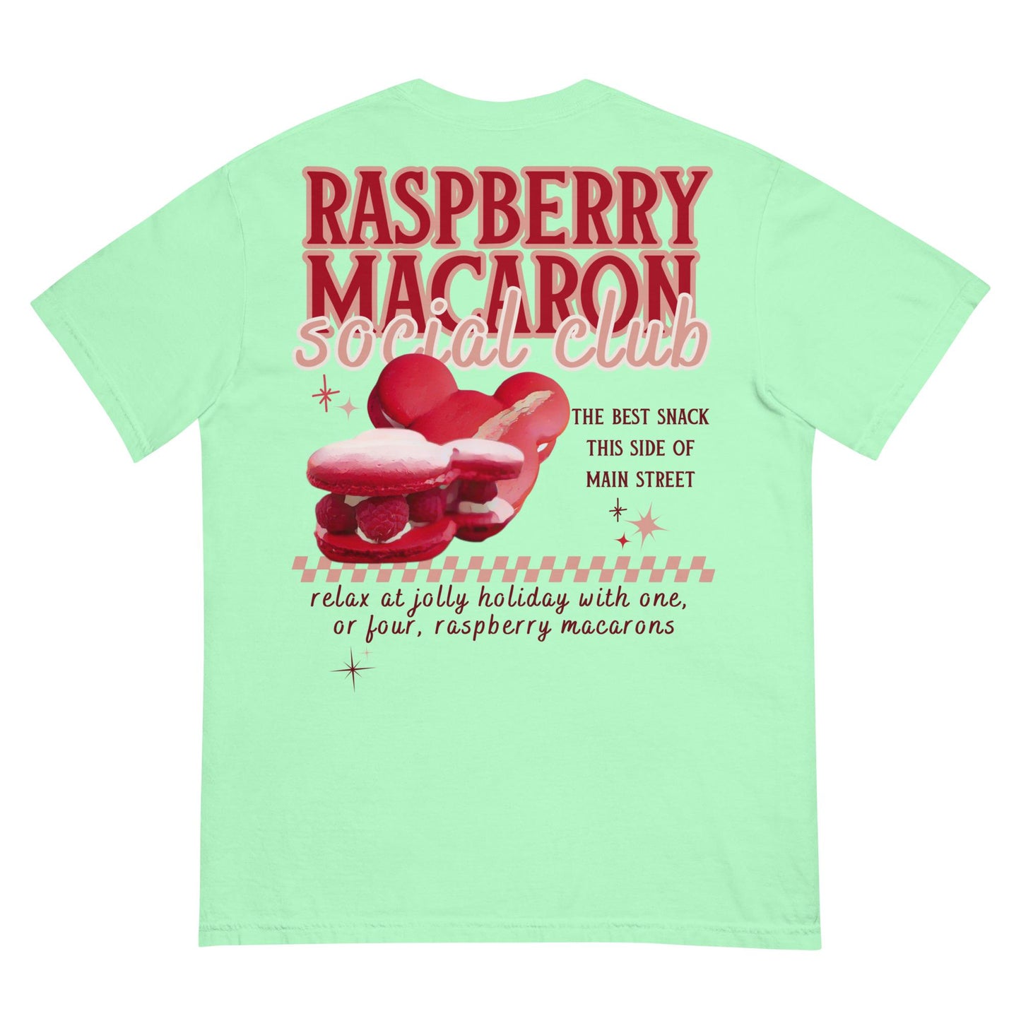 Raspberry Macaron Social Club Comfort Colors Shirt, Disneyland Foodie Tee