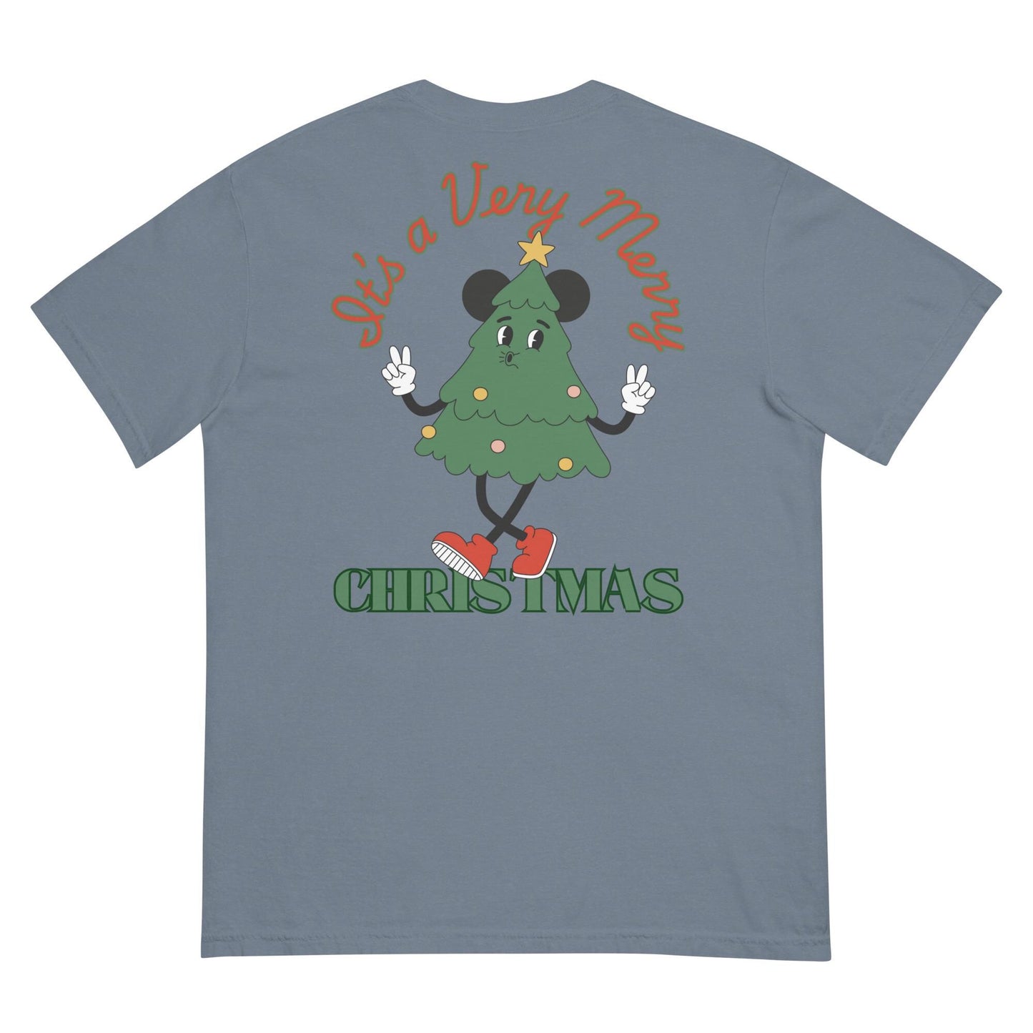 Mickey Christmas Tree Comfort Colors T-Shirt, Disney Family Shirts