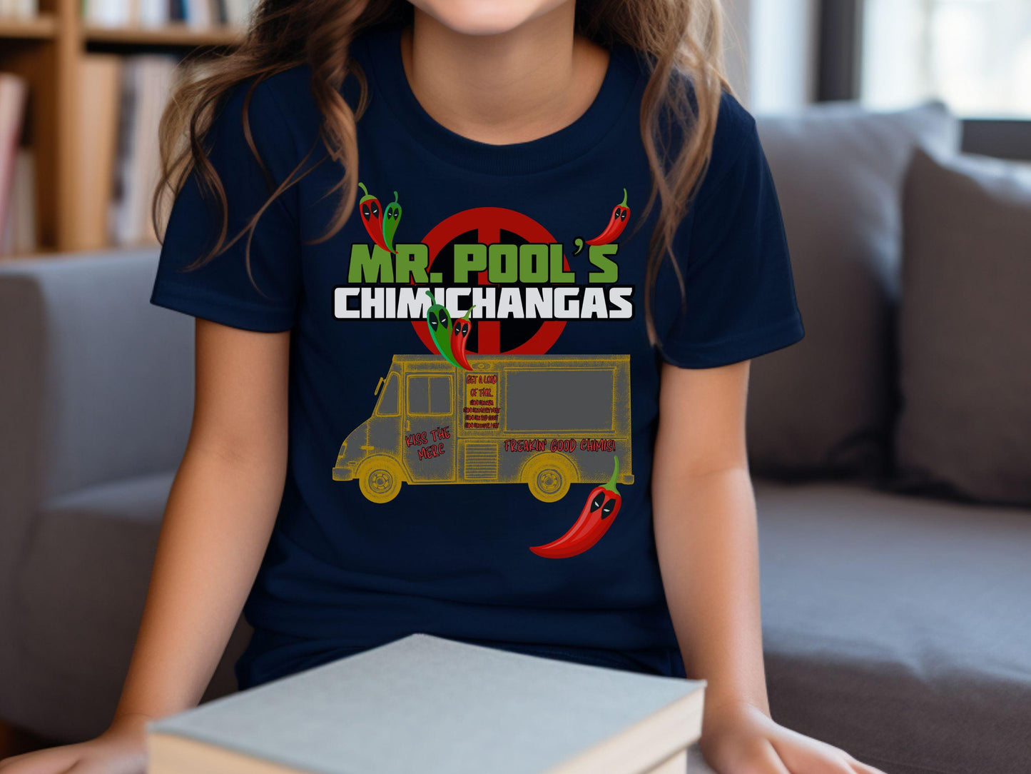 Mr. Pool's Chimis Deadpool Bella Canvas Youth T-Shirt