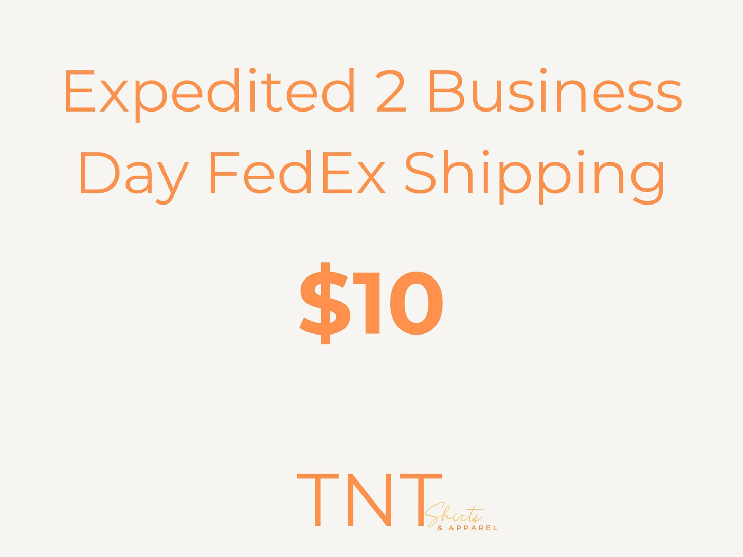 Expedited 2Day FedEx Shipping