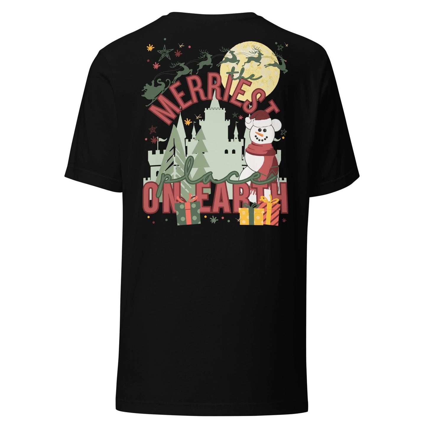 Disney Christmas Shirt, The Merriest Place on Earth, Bella Canvas Unisex Tee