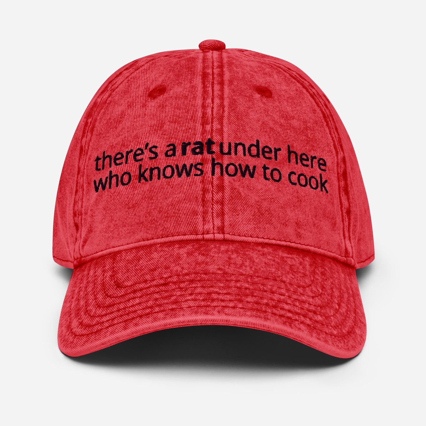 Disney Ratatouille Hat, "There's a Rat Under Here" Design