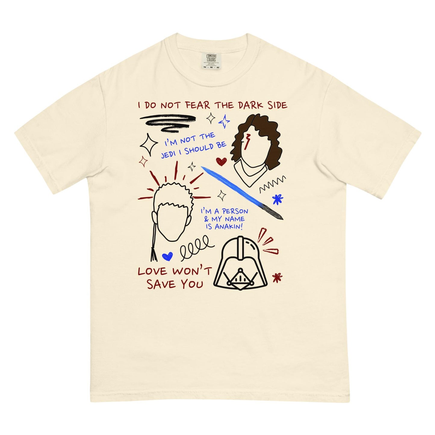 Anakin Skywalker Star Wars Comfort Colors Shirt: Trendy Sketch Tee