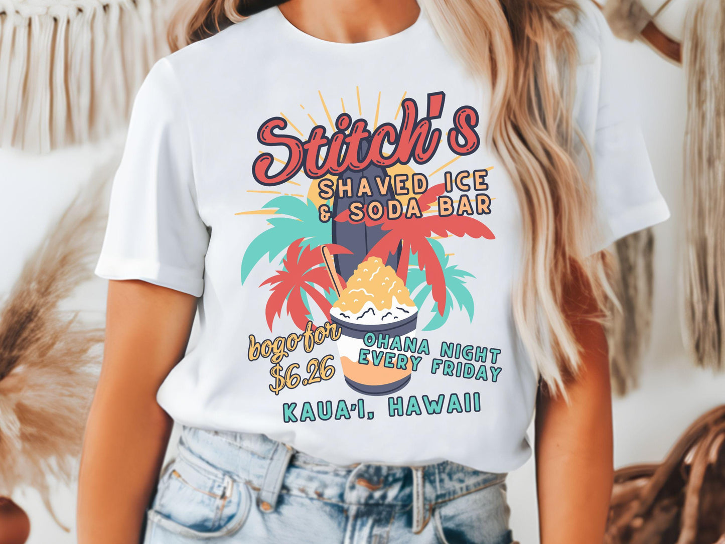 Stitch's Shaved Ice Bella Canvas Disney Shirt
