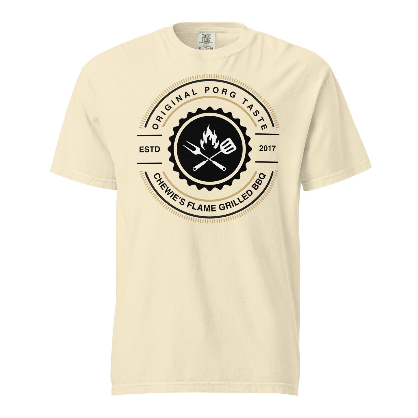 Chewie's Porg BBQ T-Shirt, Comfort Colors Theme Park Tee
