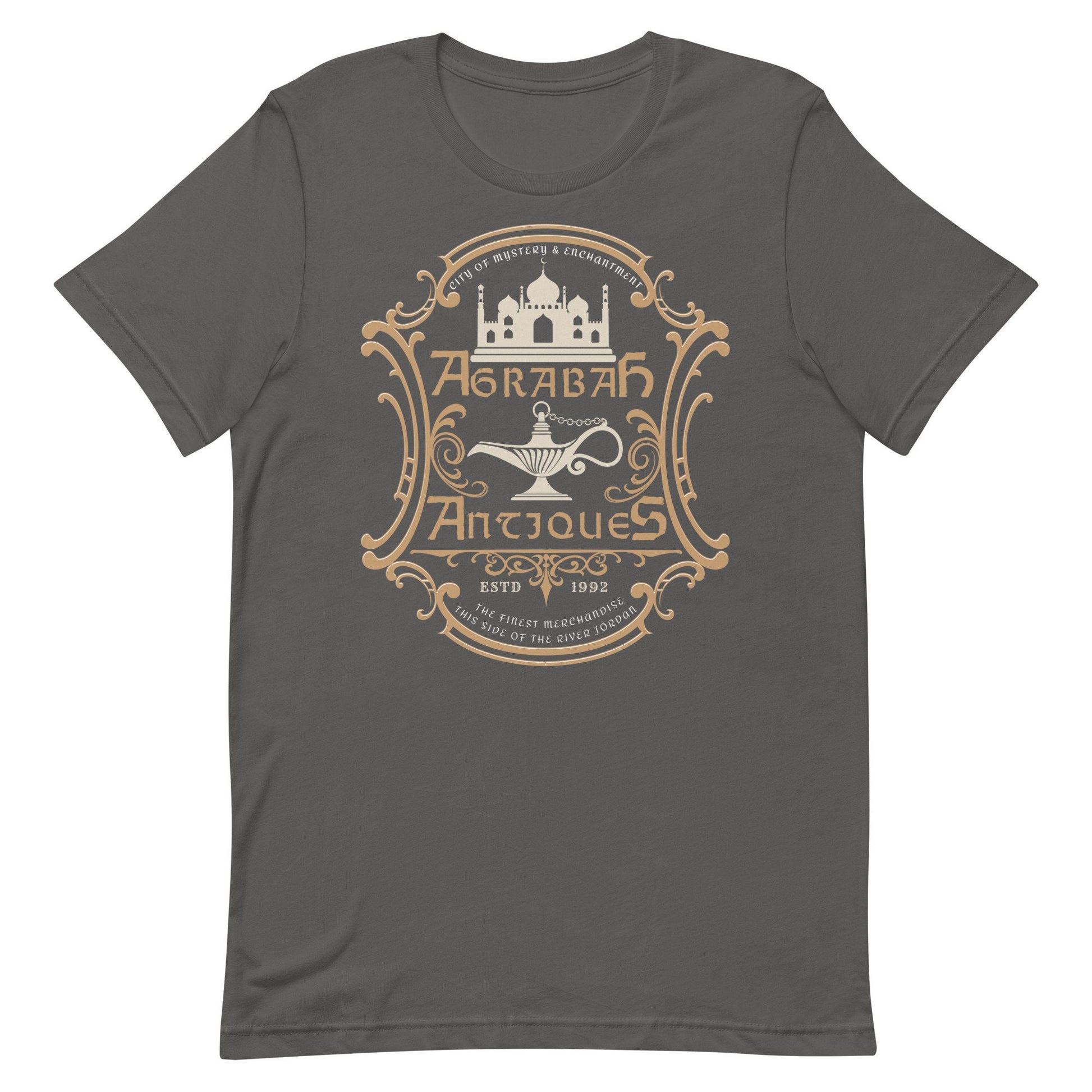 Agrabah Antiques, Subtle Theme Park Bella Canvas Unisex Short Sleeve T-Shirt, Women&#39;s Gift, Men&#39;s Gift, Group Tee, Family Clothing