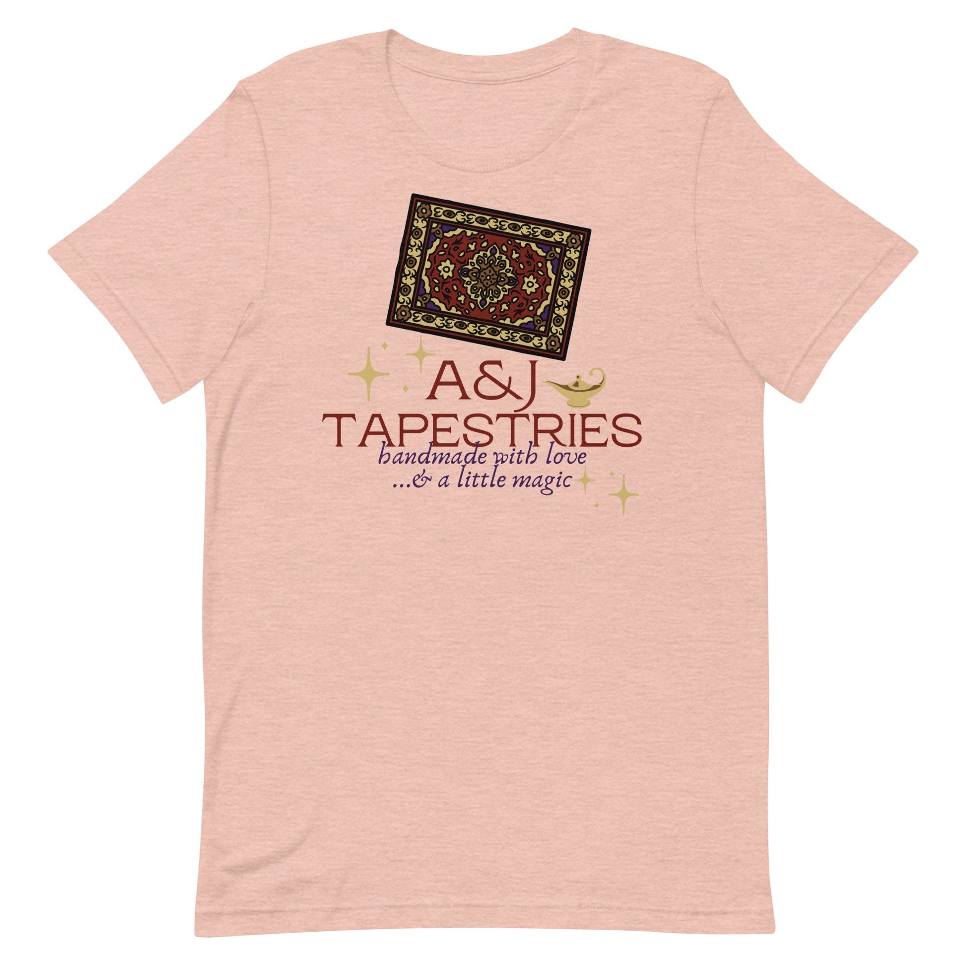 Aladdin & Jasmine Tapestries, Subtle Theme Park Bella Canvas Unisex Short Sleeve T-Shirt, Subtle Disney Matching Family Shirts