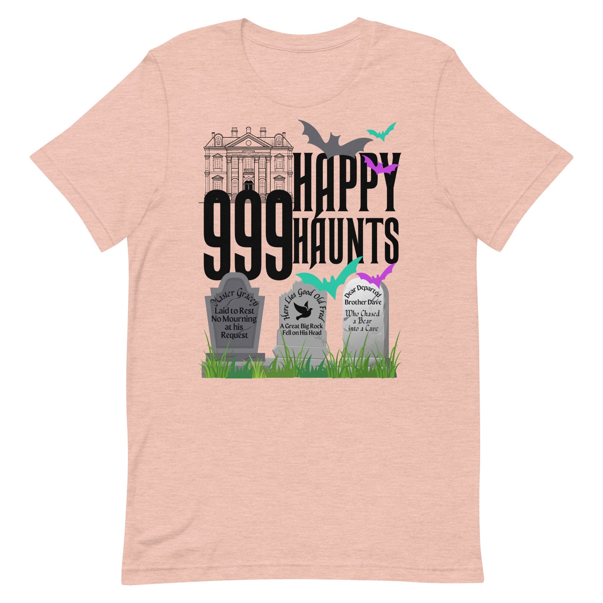 Haunted Mansion, 999 Happy Haunts, Subtle Disney Bella Canvas Short Sleeve T-Shirt, Disney Family Shirts, Disney Shirts, Disneyland Shirt