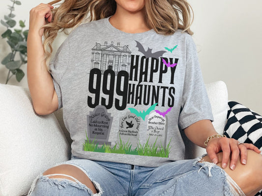 Haunted Mansion, 999 Happy Haunts, Subtle Disney Bella Canvas Short Sleeve T-Shirt, Disney Family Shirts, Disney Shirts, Disneyland Shirt